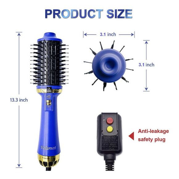 Hair Dryer Brush,  Blow Dryer Brush with Anion,4 in 1 One-Step Hair (Round head) - Picture 5 of 12